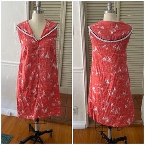 Vintage Nautical Dress with Collar